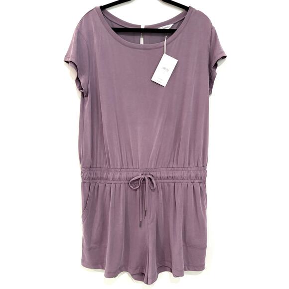 NWT! SPLENDID Romper Shorts w/ Tie Waist -Soft Muted Purple Fabric -Retail: $128 - Picture 1 of 7